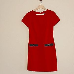 Red Tommy Hilfiger 60's inspired dress Size 2